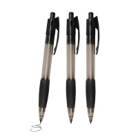 Ручка шариковая 0.7 мм черная ,корпус ч/б, автомат 8775 J.Otten 