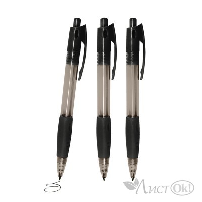 Ручка шариковая 0.7 мм черная ,корпус ч/б, автомат 8775 J.Otten 