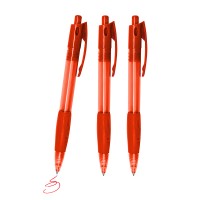 Ручка шариковая 0.7 мм красная ,корпус красный, автомат 8775-2 J.Otten 