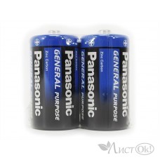 Батарейка R20 Panasonic Gen.Purpose б/б 2хS (цена за спайку 2 шт) R20BER/2PR 
