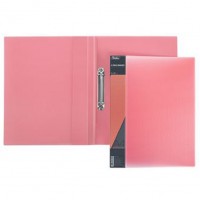 Папка на 2-х кольцах А4 25мм DIAMOND полупрозр. красная 2AB4_02015 Hatber 