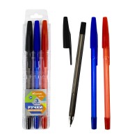 Ручки , цветные 3цв, 0,7*142мм, прозр.корп. 927-3 J.Otten 