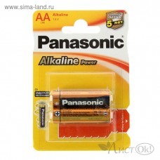 Батарейка LR06 Panasonic Alkaline Power 2хBL (цена за блистер 2шт) LR6REB/2BPR 