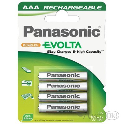 Аккумулятор R3 Panasonic Evolta (4*BL) 750 mAh (NiMH) (4/48) 22845 цена за блистер 