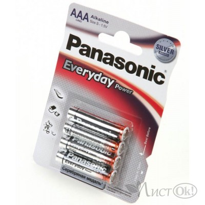 Батарейка LR03 Panasonic Everyday Power 4хВL (цена за блистер 4шт) LR03REE/4BR 