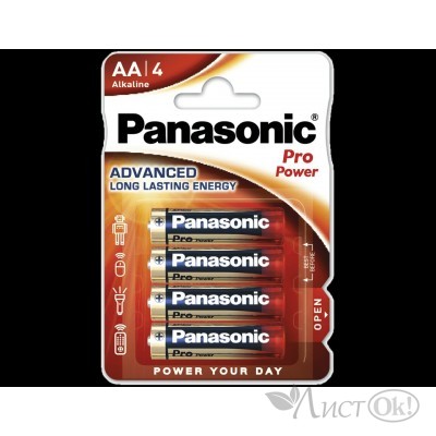 Батарейка LR06 Panasonic Pro Power 4хВL (цена за блистер 4 шт) LR6XEG/4BP 