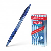 Ручка-автомат XR-30 синяя 0.7/107мм корпус тонированный рез.грип 17721 ERICH KRAUSE 