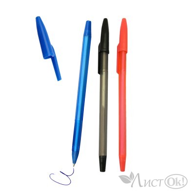 Набор ручек шариковых 3 цв, 0.5 мм (синий, черный, красный) 814-3 J.Otten 