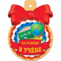 Медаль  37443 За успехи в учебе  85*115/ Русский дизайн 