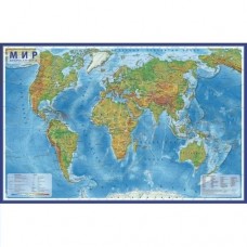 Карта Мира Физическая М1:49 млн 59*39см, ...