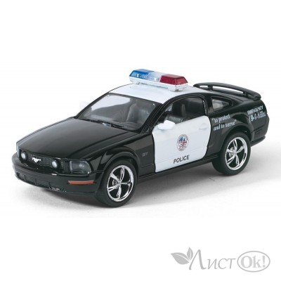 Машинка инерц. металл. инерц. метал. 1:38 2006 Ford Mustang GT (Police) в дисплее 12шт (цена за шт) KT5091DP (1271024) Kinsmart 