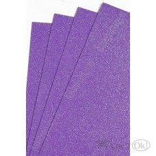 Фоамиран глиттерный лист А4 2мм перламутровый фиолетовый №007 807-107 