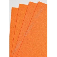 Фоамиран глиттерный лист А4 2мм перламутровый ярко-оранжевый №015, №003 807-120 