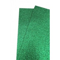 Фоамиран глиттерный лист А4 2мм самоклеющ. темно-зеленый №023, №011 807-25 