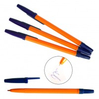 Ручка шариковая 1.0 мм синяя , корпус оранжевый CL51 