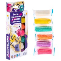 Набор теста для лепки 6цв. 30гр. с блестками TA1091 GENIO KIDS-ART 