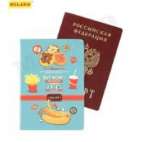 Обложка для паспорта Burger, ПВХ slim ОП-0464 Миленд 