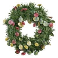 Венок новогодний зелёный с ёлочными шарами из полиэтилена, диаметр 40см 78831 Феникс Презент Венок новогодний зелёный с ёлочными шарами из полиэтилена, диаметр 40см 78831 Феникс Презент