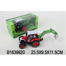 Трактор инерц. металл. с ковшом, в коробке  (23,5см) 1639920 Рыжий кот 