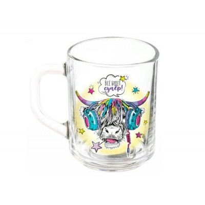 Кружка стеклянная 200мл 