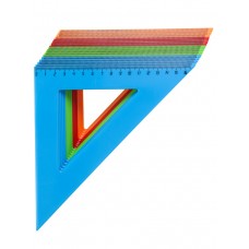Треугольник 45°х16см. цветной, ассорти Л-6207 Проф-Пресс 