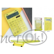 Калькулятор 12-разр. 108*15*175 Touch желтый EM01551 DELI 