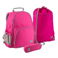 Комплект Рюкзак + пенал + сумка для обуви K 702 розовы, БУТЫЛОЧКА SET_K19-720S-1 Kite 