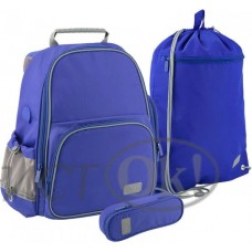 Комплект Рюкзак + пенал + сумка для обуви K 702 синий, БУТЫЛОЧКА SET_K19-720S-2 Kite 