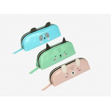 Пенал мягкий 1 отделение, 20х6х5см к/з Funny Ears ассорти 7026153 deVente 