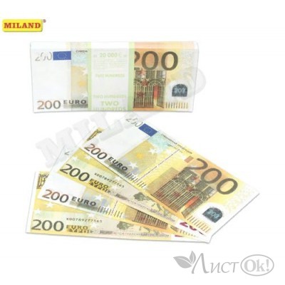 Пачка купюр. 200 евро (цена за 1 пачку) европодвес 9-51-0007 Миленд 