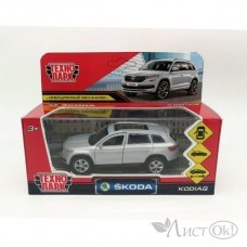 Машинка инерц. металл SKODA KODIAQ Матовый 12 см, двери, багаж, серый, кор. KODIAQ-12FIL-SR ТехноПарк 