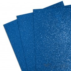 Фоамиран глиттерный лист А4 2мм синий №008 807-4 