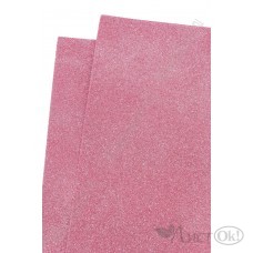 Фоамиран глиттерный лист 40*60 2мм розовый №005 807-153 