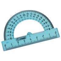 Транспортир 8см 180° прозрачн. тонир ТР03 Стамм 