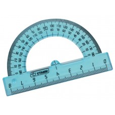 Транспортир 8см 180° прозрачн. тонир ТР03 Стамм 