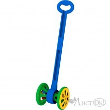 Каталка «Весёлые колёсики» с шариками (сине-зелёная) 760/1 Нордпласт 