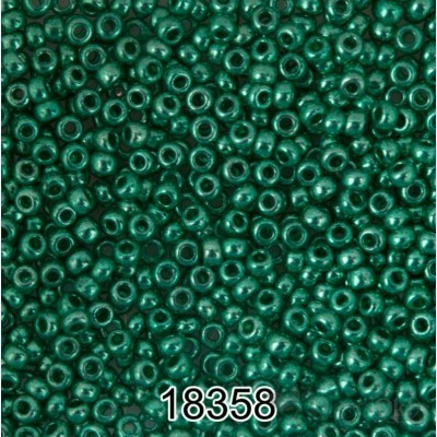 Бисер круглый 2,3мм темно зеленый метал 5гр. 1-й сорт F654 18358 Gamma 