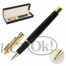 Ручка подарочная роллер 0.8мм, цвет корпуса черный/золото 213618 FIORENZO 