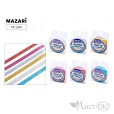 Стразы самоклеющиеся 1,5*50 см в рулоне, микс цветов, ПВХ-упаковка M-1340 MAZARI 