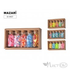 Набор пайеток декоративных № 2, 5 цветов, 7 г, стеклянная колба/картонная коробка M-9907 MAZARI 