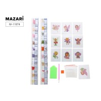 Набор для творчества. Алмазные наклейки 6,5х8см, 10 штук, ОПП-упаковка M-11874 MAZARI 