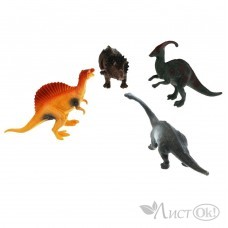 Набор игрушек Динозавры 4 шт, пластизоль, в пакете B1084625-R Играем вместе 