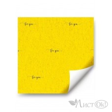 Бумага упаковочная 70х100см желтый фетр, ...