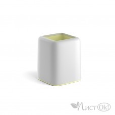 Подставка для канцелярских принадлежностей Forte, Pastel, белый с желтой вставкой 53256 ERICH KRAUSE 