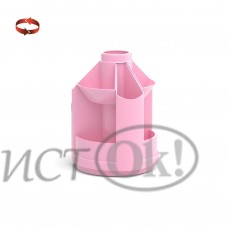 Подставка для канцелярских принадлежностей вращающаяся Mini Desk, Pastel, розовая 51470 ERICH KRAUSE 