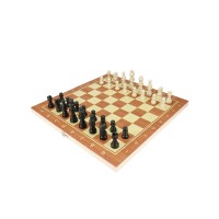 Шахматы деревянные (34х17х3.5 см), фигуры пластик, в коробке AN02585 Рыжий кот 