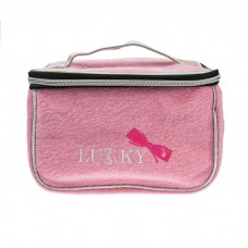 Косметичка -чемоданчик ворс.с лого LUKKY ,розовая,23х16х13 см, пакет Т21413 Lukky 