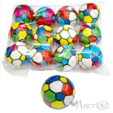 Мяч мягкий 6,3см, футбольный, цветной, полиуретан, в ассорт. PU63-124 