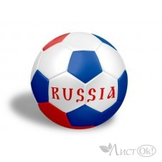 Мяч футбольный россия, пвх 1 слой, 5 р., камера рез., маш.обр. SC-1PVC300-RUS-1 