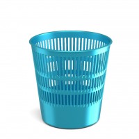 Корзина для бумаг Ice Metallic, 12л, голубая 55964 ERICH KRAUSE 